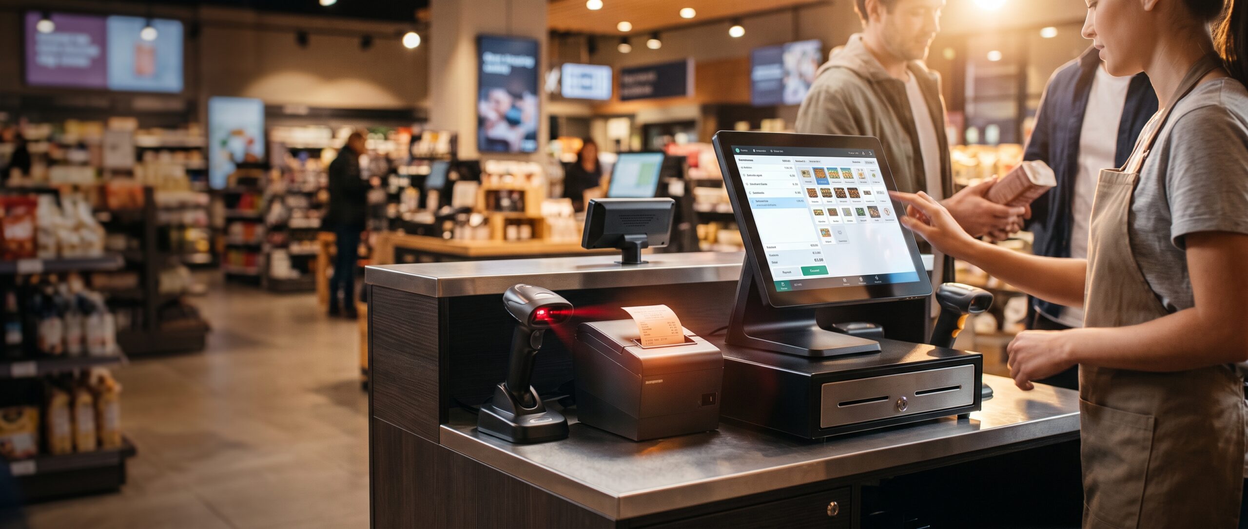 Retail solutions: retail technology in use in a store