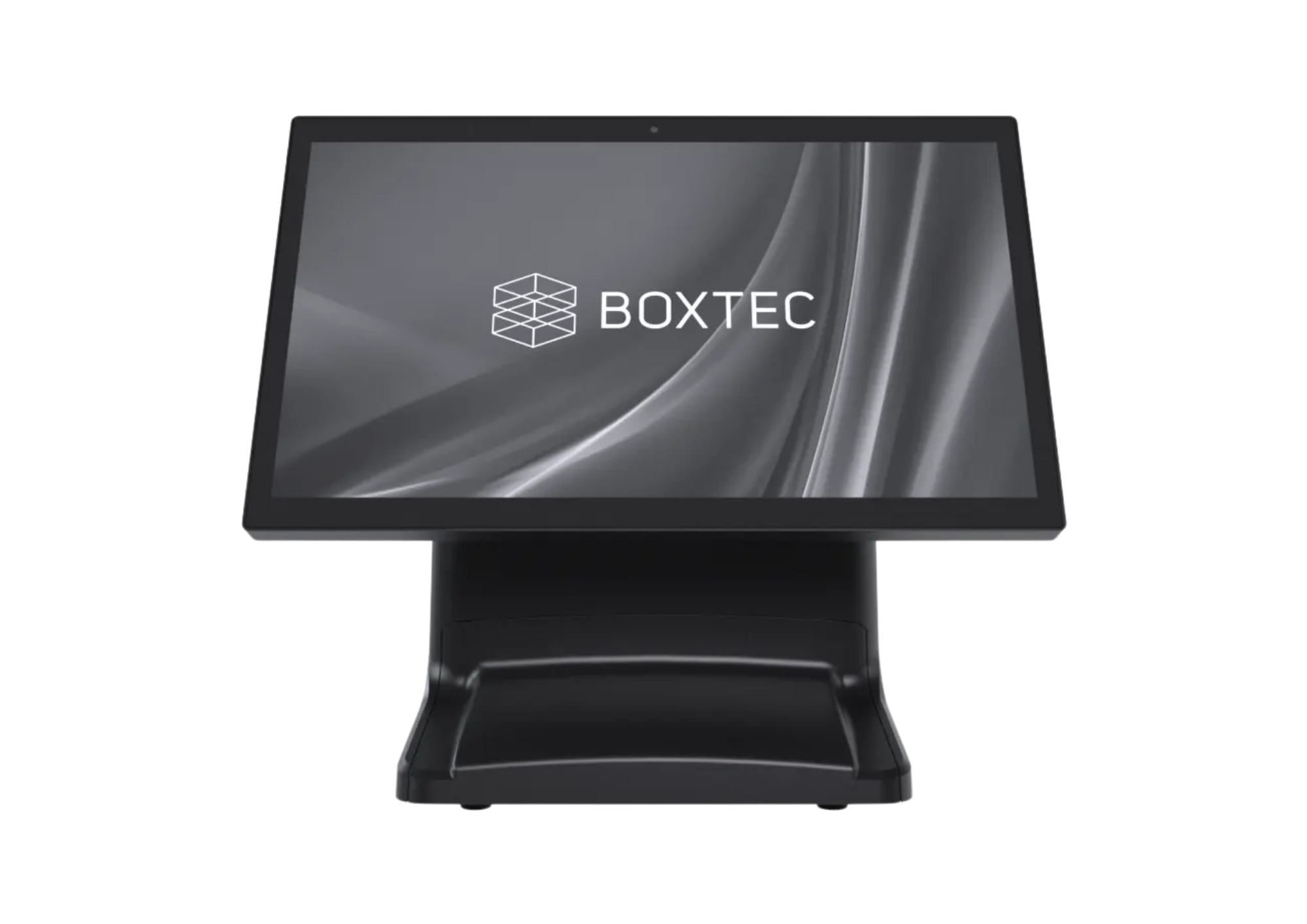 Boxtec Core 7 POS terminal with a touchscreen on a compact stand