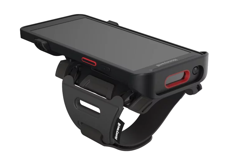 Honeywell CT37 handheld computer in a wearable wrist mount